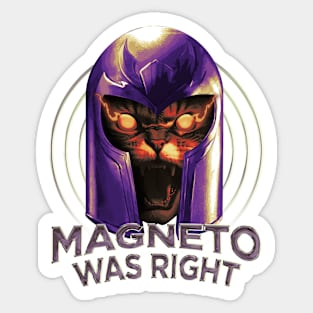 Magneto Was Right Cat Version Sticker